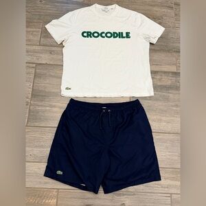 Lacoste men’s tshirt and shorts outfit